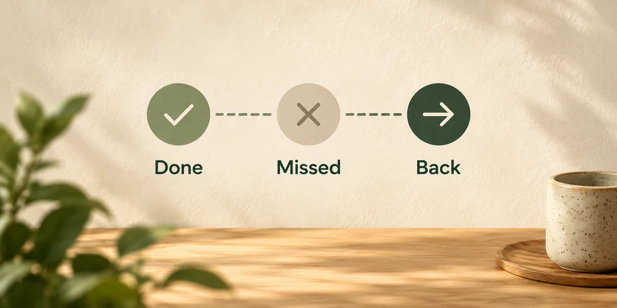 Done, missed, back: return after a missed opportunity
